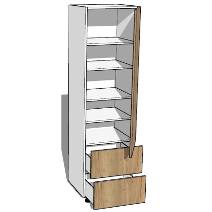 Colonne de cuisine sur mesure une porte deux tiroirs