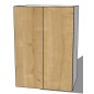 Meuble haut de cuisine sur mesure deux portes