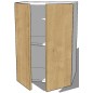 Meuble haut de cuisine sur mesure deux portes