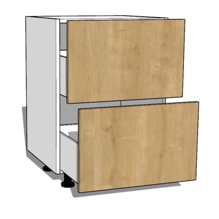 Meuble bas de cuisine sur mesure deux tiroirs