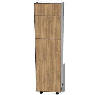 Colonne de cuisine sur mesure pour frigo avec porte relevable