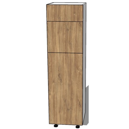Colonne de cuisine sur mesure pour frigo avec porte relevable