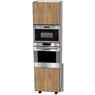 Colonne de cuisine sur mesure four et micro-ondes avec porte relevable