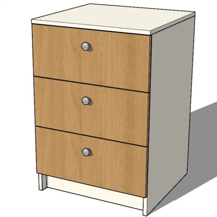 Commode personnalisable trois tiroirs