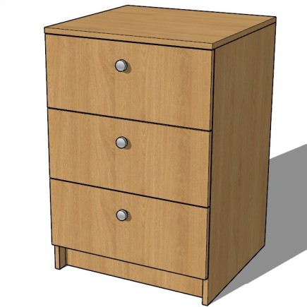 Commode personnalisable trois tiroirs