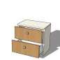 Table de chevet personnalisable, deux tiroirs