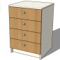 Commode personnalisable quatre tiroirs