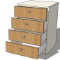 Commode personnalisable quatre tiroirs