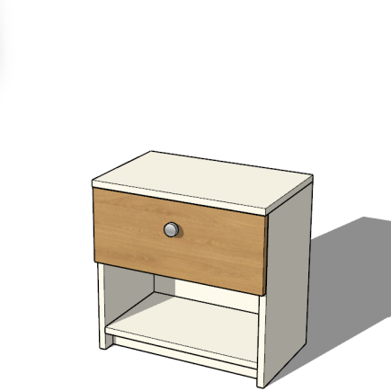 Table de chevet personnalisable, un tiroir
