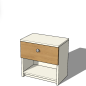 Table de chevet personnalisable, un tiroir