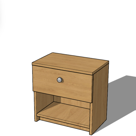 Table de chevet personnalisable, un tiroir