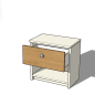 Table de chevet personnalisable, un tiroir