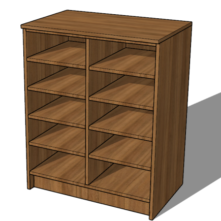 Meuble étagères personnalisable double