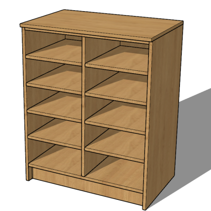 Meuble étagères personnalisable double