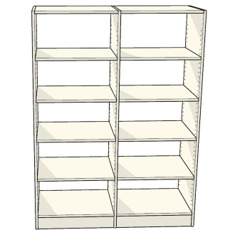 Colonne étagère multi colonne sur mesure Blanc 2