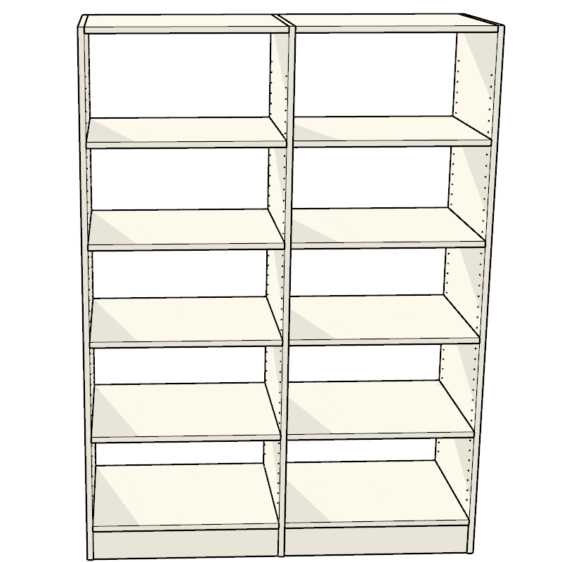Colonne étagère multi colonne sur mesure Blanc 2