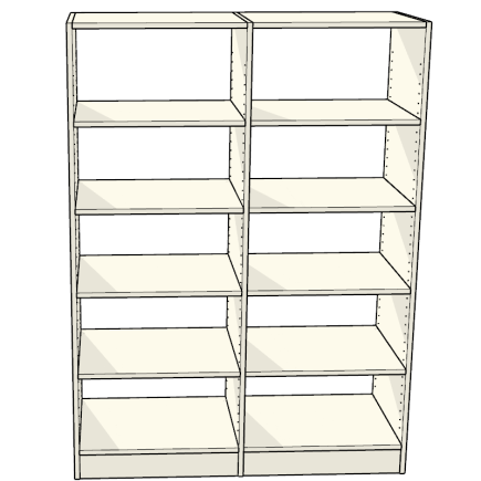 Colonne étagère multi colonne sur mesure Blanc 2