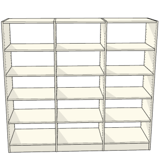 Meuble de rangement multi-colonne personnalisable