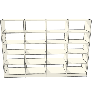 Colonne étagère multi colonne sur mesure Blanc 4