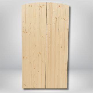 Volets en bois sur mesure épicéa cintré