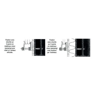 Arrêt de volet en PVC finition noir pour volets