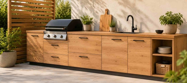 Découvrez comment concevoir une cuisine extérieure en bois sur mesure, pratique, durable et adaptée à votre jardin.